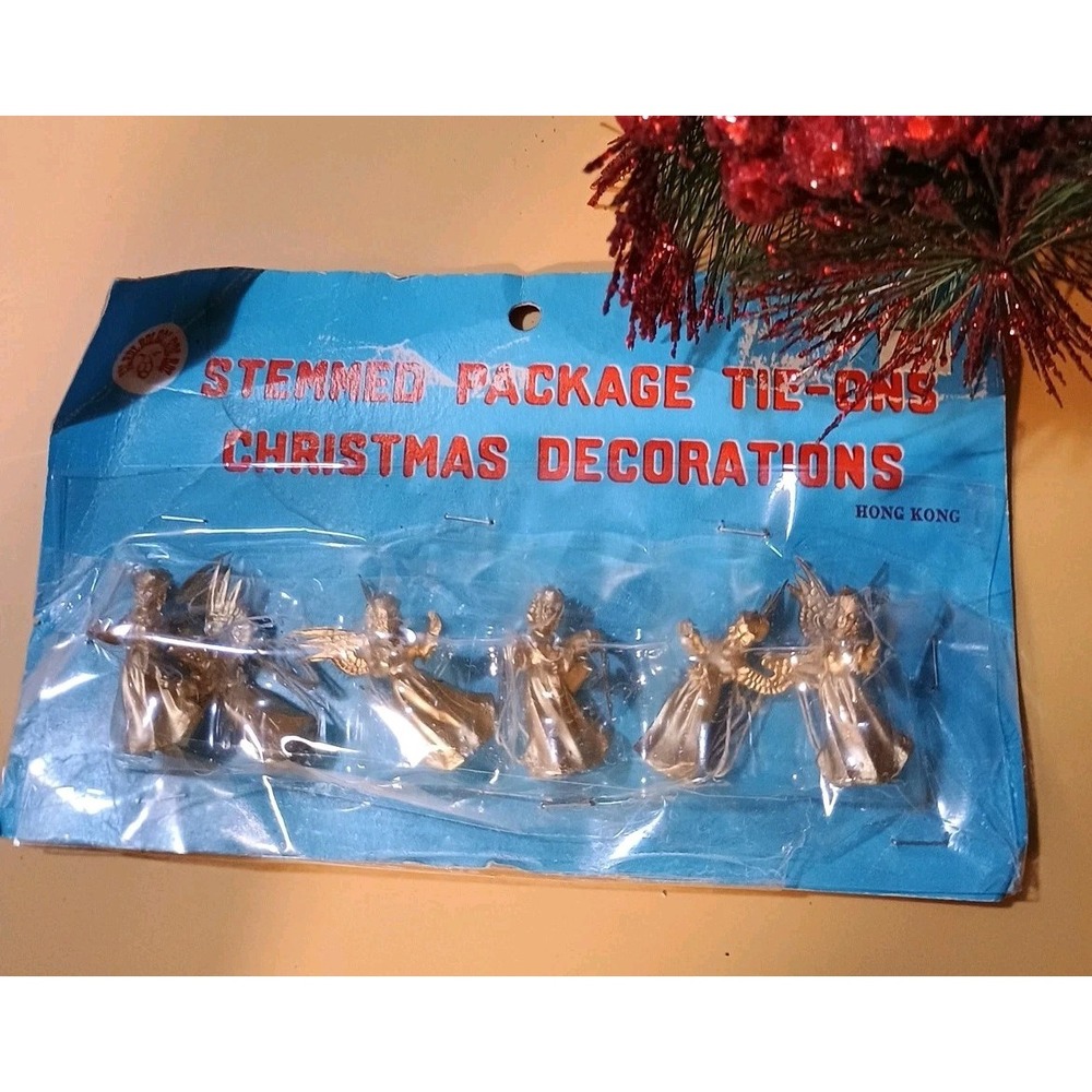 Vintage 6 Piece Golden Angels Mini, Complete Set I package Hong Kong